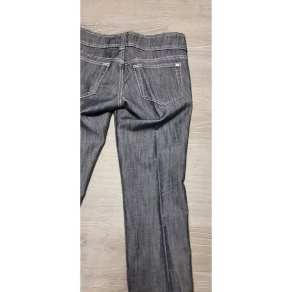Bebe Jeans‎ Women's Dark Wash Stretch Double Button Slim Crop Jeans Size 28